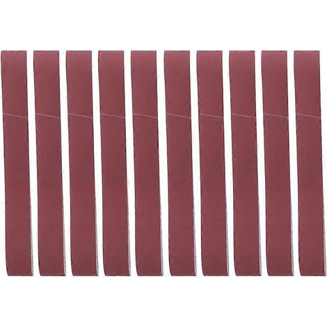 10 Stück Aluminiumoxid-Schleifbänder, 740 x 40 mm, für die Möbel- und Holzbearbeitung