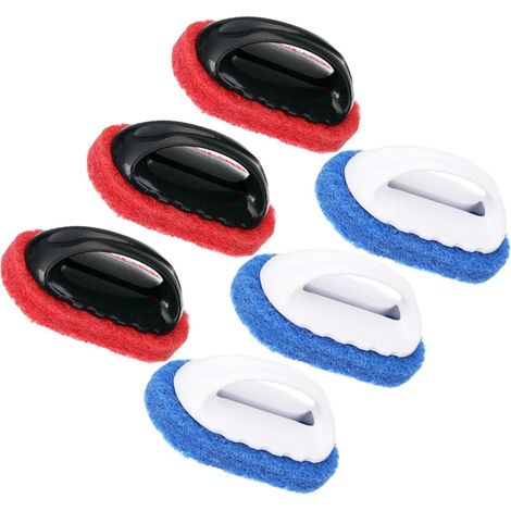 6 brosses sol, PP, noir/couleur aléatoire, pour salle de bain (1/5)