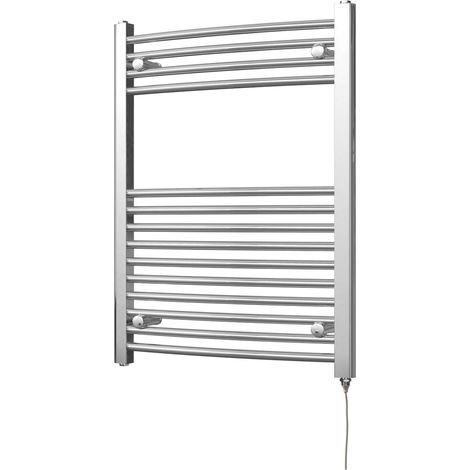 Zennor - Chrome Electric Towel Rail H800mm x W600mm Curved 200w Standard (1/3)