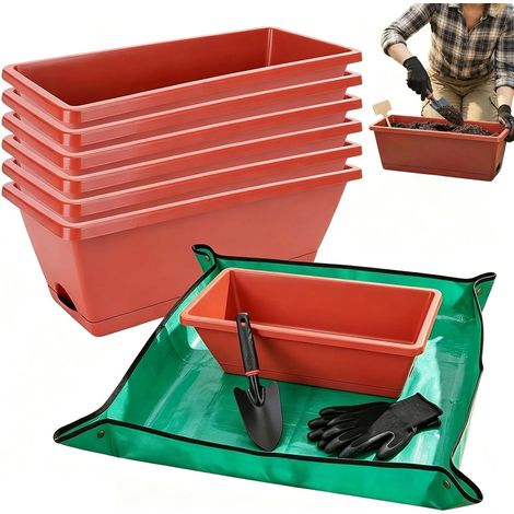 Pflanzgefäße für Outdoor Pflanzen 7 Stück 42 Zentimeter