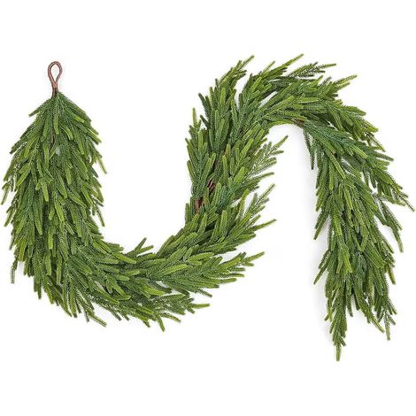 Guirlande De Noël Artificielle - Pin D'Norfolk - 183 Cm - Pour Intérieur Et Extérieur - Pour Cheminée, Étagère, Escalier, Porte - 1 Pièce (1/5)