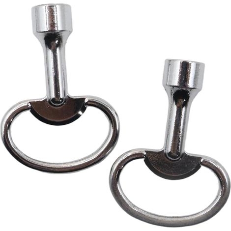Lot de 2 clés à douille carrées universelles en métal 8 mm pour radiateur, poubelle à roulettes, ascenseur, boîte électrique, compteur d'électricité (1/5)