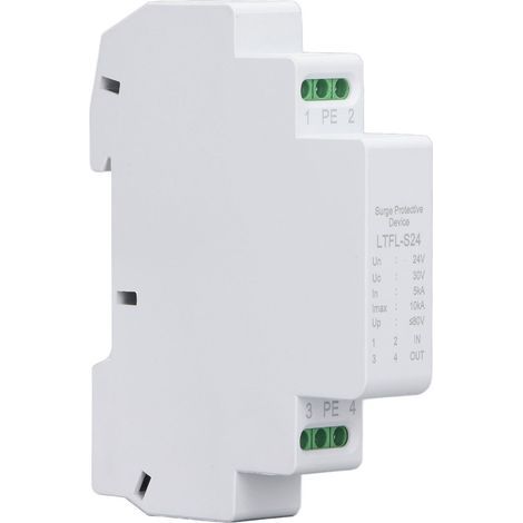 Dispositif de protection contre les surtensions 24 V 5-10 KA RS232 RS485 RS422 PC Protection de tension parafoudre (1/5)