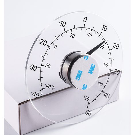 Thermomètre de fenêtre intérieur/extérieur, aucune pile requise, cadran transparent, thermomètre météo, lectures précises. (1/5)