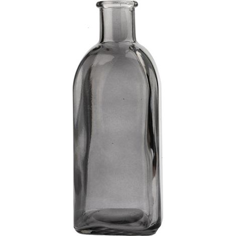 Vase En Verre - 18,5 x 7 cm - Pour Fleurs Fraîches Ou Artificielles - Décoration Intérieure Salle À Manger Chambre Salle De Bain - Lot De 1 (1/5)