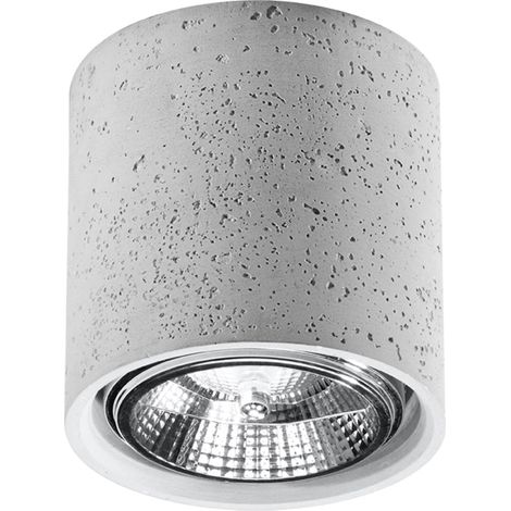 Lámparas de techo Cullo gris concreto 1xGU10 14cm Sollux (1/2)