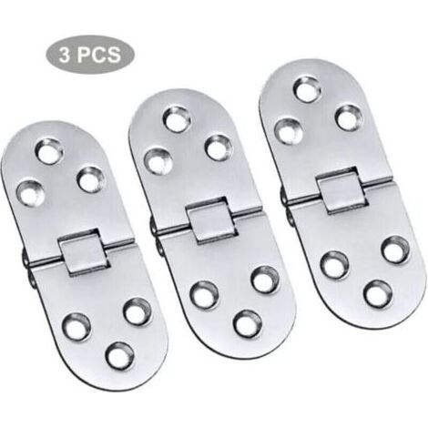 3 PCS Alliage Charnières De Table Acier Inoxydable Charnières Porte Pliant Rabat Charnières Table Charnières Pliante Charnieres Alliage Flip Charnières Pour Tiroir Table Bureau Machine Coudre Ar (1/4)