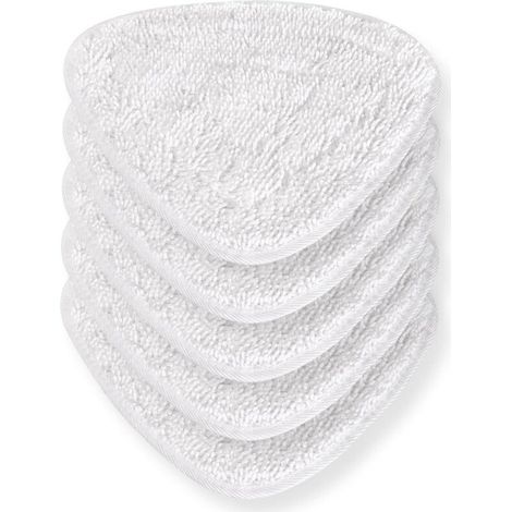 Lot de 6 housses de rechange pour nettoyeur vapeur Vileda, Steam pour chiffons en fibre super fine Vileda - Durable et ajustement parfait - Lavables - Réutilisables (blanc)