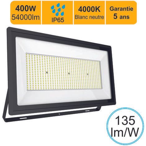 [JAMAIS UTILISÉ] Projecteur LED pro haute puissance 400W 54000lm 135lm/W 4000K IP65 - câble 1M - garantie 5 ans