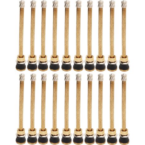 Pack of 20 5-inch clamp truck valve stems, TR574 copper tubeless straight valve stems for 0.625-inch valve bore (1/5)