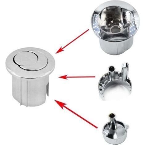 D2D-Spülknopf mit zwei Spülmengen, zwei Druckstufen, halbmondförmig, kurze Ausladung AH0001800R. Kompatibel mit ROCA D2D-Spülkasten. WC-Druckknopf 822043001 (1/5)