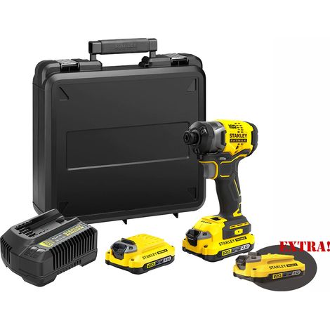 Avvitatore ad impulsi a batteria V20 18V con 3 batterie 2 Ah LI-Ion SFMCF820D2K V20 FATMAXB. STANLEYB. (1/5)