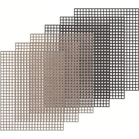 Lot de 6 tapis de cuisson réutilisables en maille antiadhésive pour barbecue, résistants à la chaleur, en téflon, 40 x 33 cm