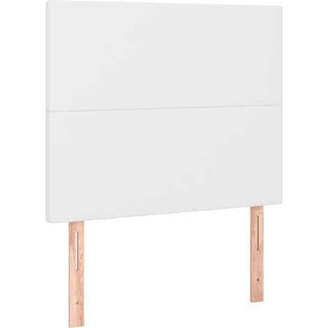 Maison Exclusive - Cabecero de cama blanco 100x5x118/128 cm piel