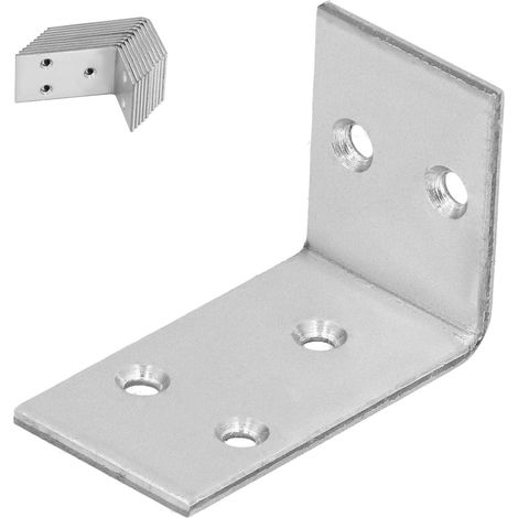KOTARBAU® Zimmermannswinkel-Konstruktionsverbinder, Edelstahl, verzinkt, 30 x 45 x 25 mm, 12er-Set