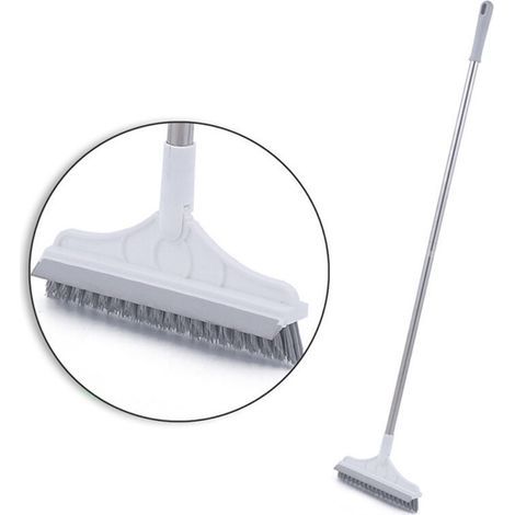 Brosse rotative amovible à long manche pour le nettoyage des sols de douche, de la salle de bain et de la cuisine. (1/5)