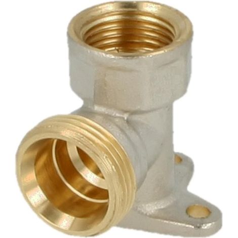 Equerre murale laiton extérieur nickelé eurocône 1/2'' FM x 1/2'' FF