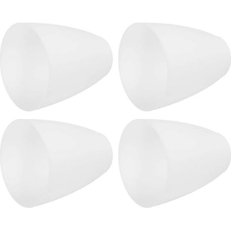 Lot de 4 abat-jour plats en plastique pour douille E14, abat-jour suspendu, abat-jour pour lampes de table (1/5)