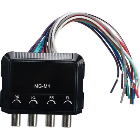 Hochleistungsfähiger 4-Kanal-Audiowandler mit Rauschunterdrückung und Entstörung, RCA-Line-zu-Verstärker-Adapter, Stereo, geringe Verzerrung (1/5)