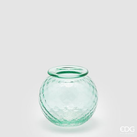 EDG Enzo De Gasperi Vaso Opium Vetro H 14 Cm D 15 Cm Turquoise