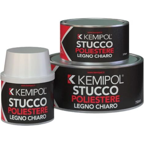 STUCCO POLIESTERE PER LEGNO ml 750 Chiaro/Scuro