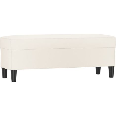 Banc Crème 100x35x41 cm Similicuir (1/5)