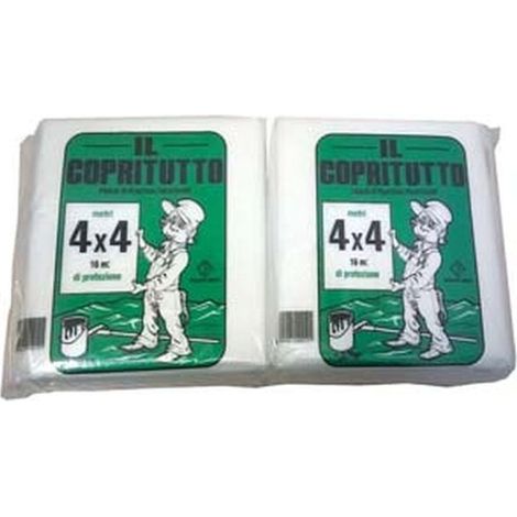 Telo copritutto neutro mt.4x4 pesante - mt.4x4 gr.400 - 20 cf