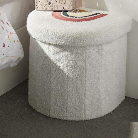 Pouf coffre pliable Arc en Ciel "La tête dans les Nuages" Kid Story -  - (1/4)