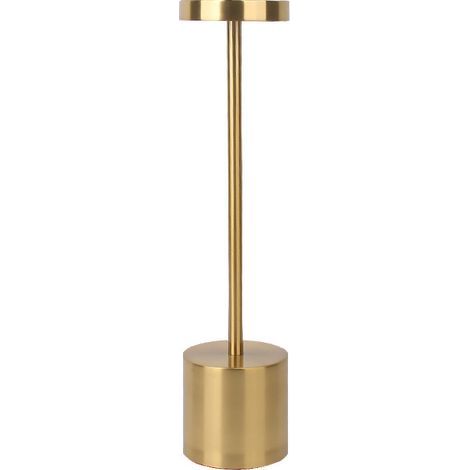 Lampe De Table Sans Fil Led, Petite Lampe De Bureau En Métal Rechargeable, 2 Niveaux De Gradation, Hôtel Moderne Restaurant Chambre À Coucher(Or) (1/5)