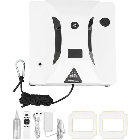 Robot nettoyeur de vitres à forte aspiration et double jet d'eau, machine intelligente avec télécommande pour la maison (1/5)