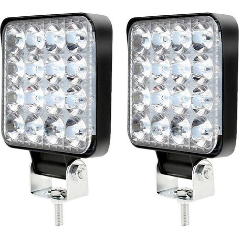 12V 48W 6500K LED Work Light, IP67 Waterproof, High Resistance, for Tractor, Truck, Motorcycle, Boat, SUV, 2 Pieces (1/4)