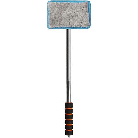 Brosse de nettoyage pour vitres de voiture en alliage d'aluminium avec fibres en microfibres, nettoyant pour vitres de voiture, housse de protection rétractable pour vitres de voiture