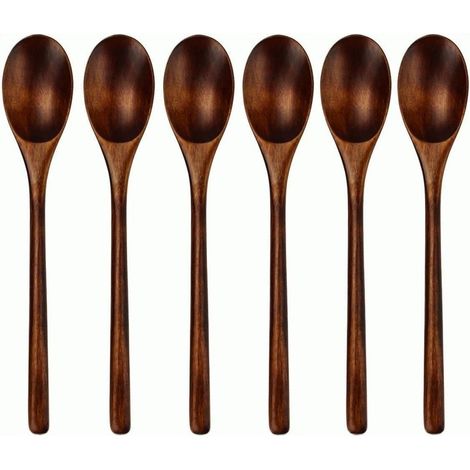 Cuillère à Soupe, 6 Pièces d'Ustensiles de cuisine de Style Japonais à la longue Poignée (1/4)