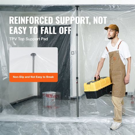 Porte Anti-Poussière 10 x 4 m Kit Barrière Anti-Poussière avec 4 (1/5)