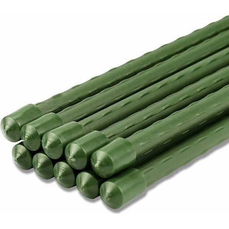 10 tutores para plantas, soportes y varillas de sostén, estacas para jardín interior/exterior (longitud 60 cm φ8 mm) (1/4)