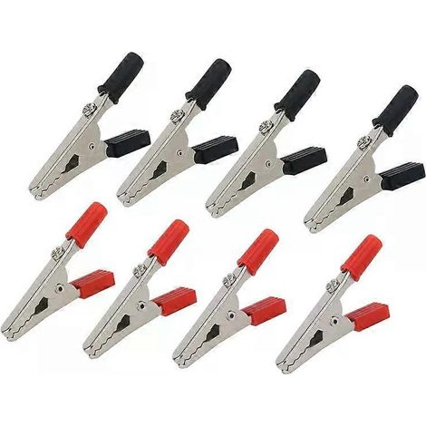 Heißes 10er-Set 50-mm-Testspitzen mit Kunststoffgriff, Metall-Krokodilklemmen, Stecker und Buchse für Batterie (1/4)