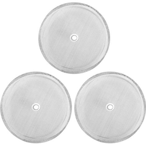 Lot de 3 filtres de rechange pour cafetière française 10,2 cm Maille en acier inoxydable Remplacement pour cafetière française 1000 ml / 963,9 g / 8 tasses-RAPANDA
