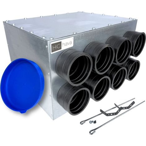 Boîte de distribution, distributeur de ventilation traversant FI 160 8X75MM (1/5)