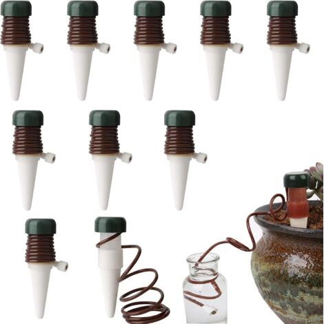 Kit de riego por goteo de 10 piezas, riego automático para plantas de jardín, sistema de riego para jardines interiores y exteriores. (1/3)