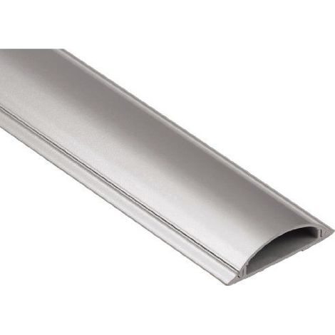 PVC Kabelkanal Halbrund 100/7/2cm Silber-Grau (1/5)