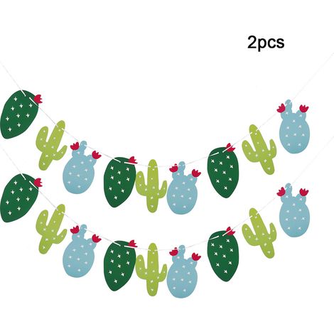 Guirlande Suspendue Feuilles Cactus - Décoration pour Anniversaire Mariage Fête - 1 Pièce