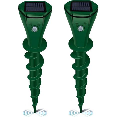 Répulsif ultrasonique pour taupes solaire, 3 modes, étanchéité IP65. Éloigne taupes, campagnols, spermophiles, serpents, marmottes. Pour pelouse/jardin/ferme, 5000 pi² de couverture. YMYNY