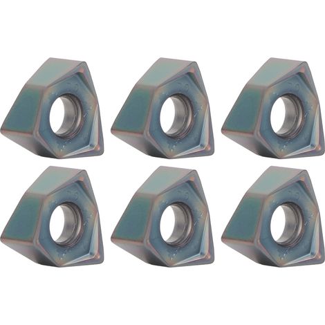 10 Stück Hartmetall-Wendeschneidplatten, verzinnt, lange Lebensdauer, hohe Schnittgeschwindigkeit, CNC-Dreh- und Schlichtbearbeitungs-Wendeschneidplatten aus Hartmetall WNEU080608 GL (1/5)