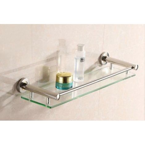 Étagère de rangement pour salle de bain, étagère de douche, étagère de rangement pour verres, étagère de rangement murale pour salle de bain, 50 x 12 x 6 cm (1/4)