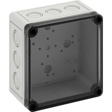 Coffret d'installation Spelsberg TK PS 1313-7-tm 10600501 gris clair (RAL 7035) 130 x 130 x 75 Polycarbonate, Polystyrè (1/3)