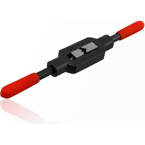 Clé à Taraud Réglable Porte-Taraud Filetage en Acier au Carbone, Outil de Taraudage Réglable avec Poignée Antidérapante Tourne à Gauche Manuel pour M1-M8 Tarauds (1/5)