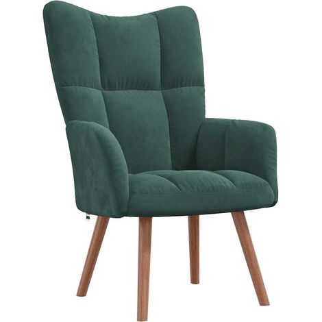 Poltrona lounge dal design moderno divano poltrona in velluto verde scuro DEC026786
