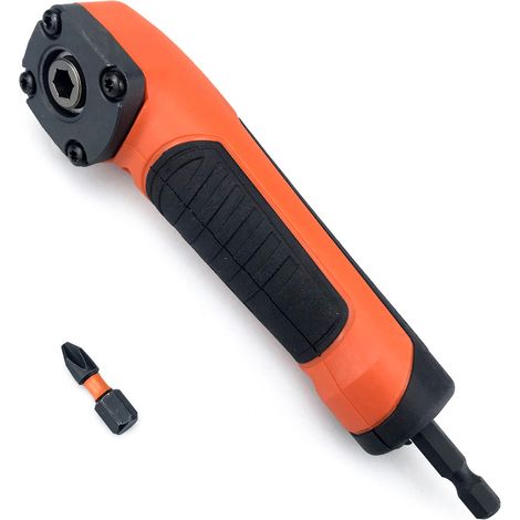 outil de coin pour tournevis électrique orange Tournevis d'angle ultra-fin, multifonctionnel et robuste, tournevis électrique, outil de tournage, accessoires pour outils électriques (1/5)