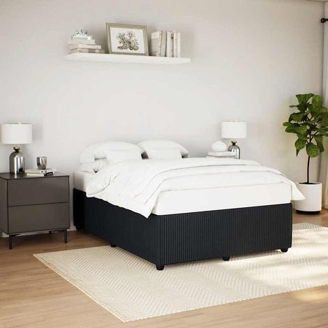 Cadre de lit sans matelas-Structure de lit noir 140x200 cm velours 235512 (1/5)