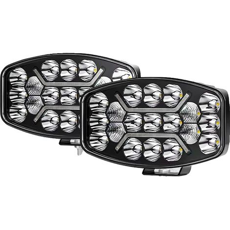 Projecteur, LED bicolore, Design étanche, 2PC Ambre Blanc DRL (1/2)